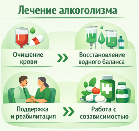 лечение алкоголизма в Нефтекамске этапы